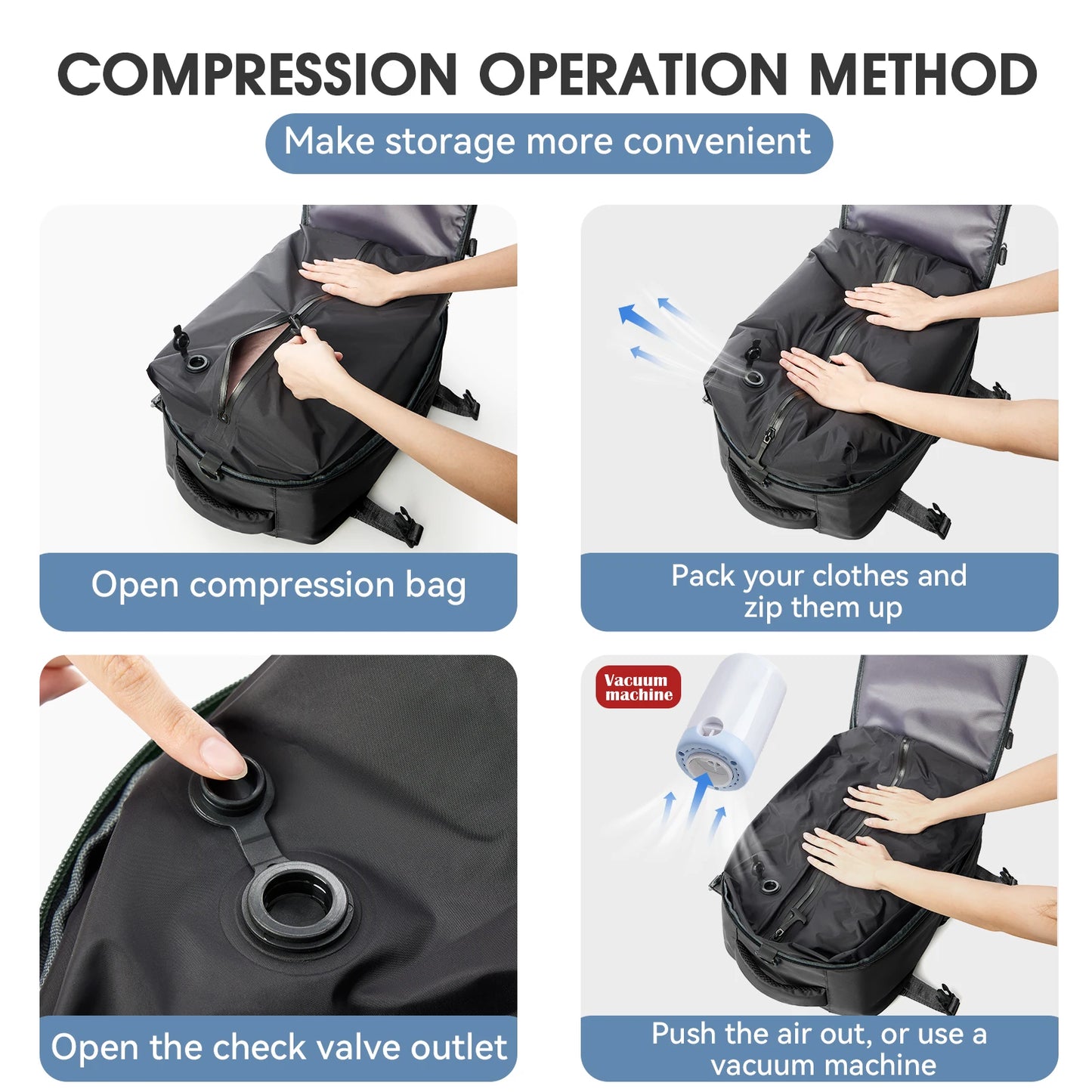 WAYFARISTA Vacuum Travel Backpack